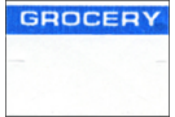 White/Blue GROCERY Label for the 18-6 Labeler comes with security cross costs.